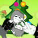 Baiser cartoon de Noël