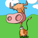 Vache fun dans un pr�