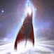 Super h�ros en vol dans l'espace