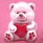 Nounours rose avec un coeur